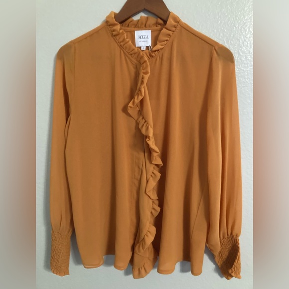 Misa Los Angeles Tops - ✨HostPick✨Misa Los Angeles/Jacinda ruffle top/ Size S/New with tags